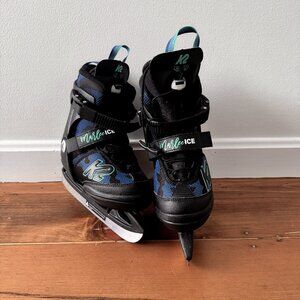 K2 Marlee Ice Youth Ice Skates | Adjustable Size 1–5 | Includes Blade Protectors